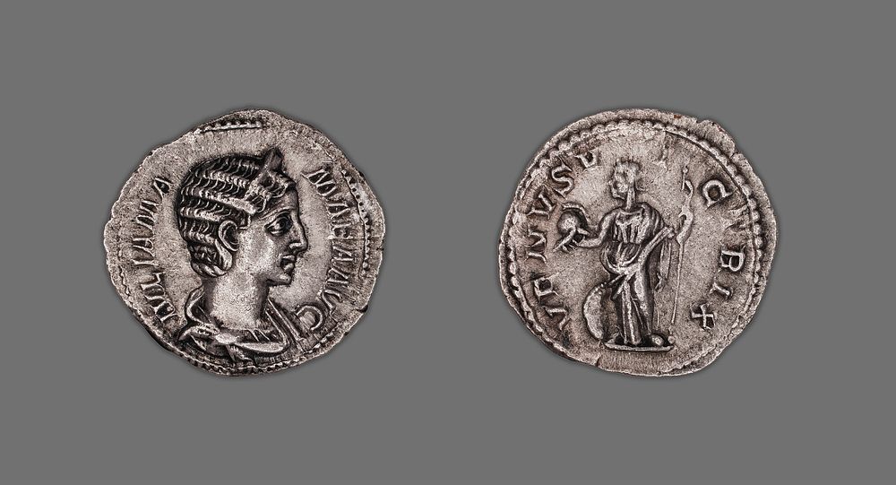 Denarius (Coin) Portraying Julia Mamaea by Ancient Roman