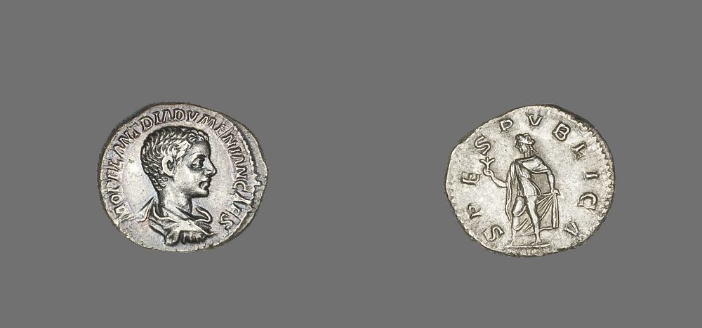 Denarius (Coin) Portraying Diadumenian by Ancient Roman