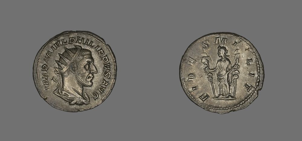 Denarius (Coin) Portraying King Philip II by Ancient Roman