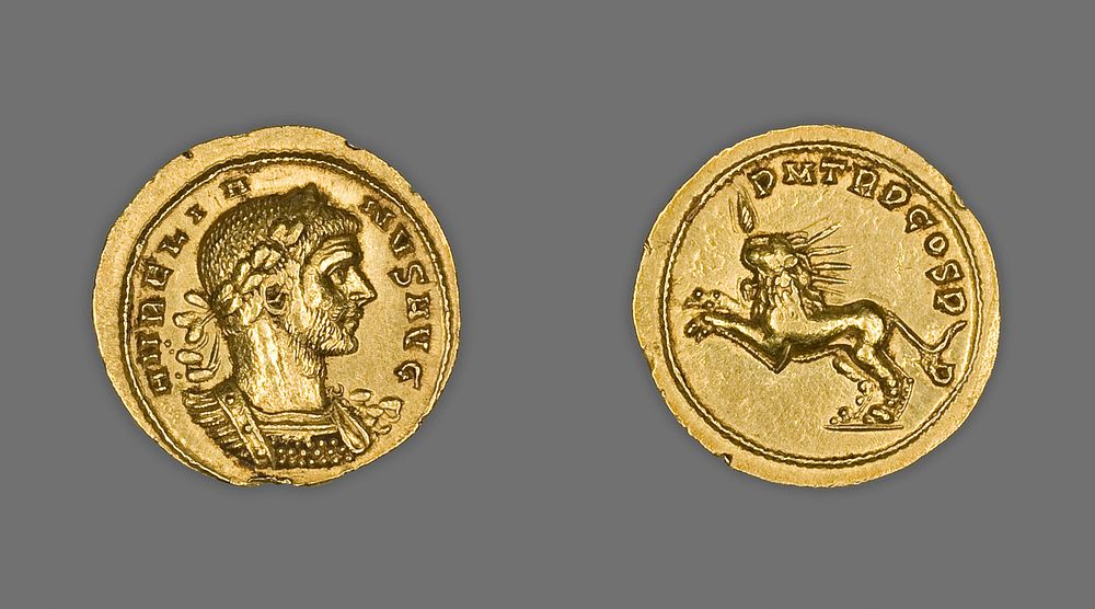 Aureus (Coin) Portraying Emperor Aurelian by Ancient Roman