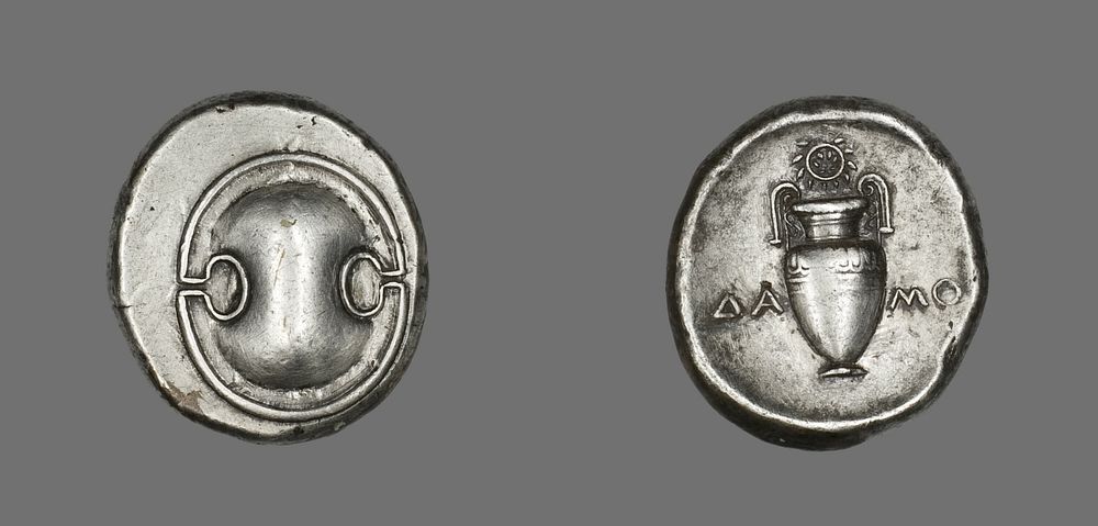 Stater (Coin) Depicting a Shield by Ancient Greek