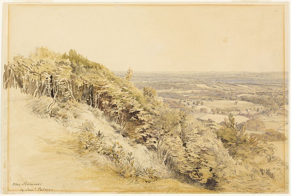 View from Wilmots Hill, Kent by Samuel Palmer