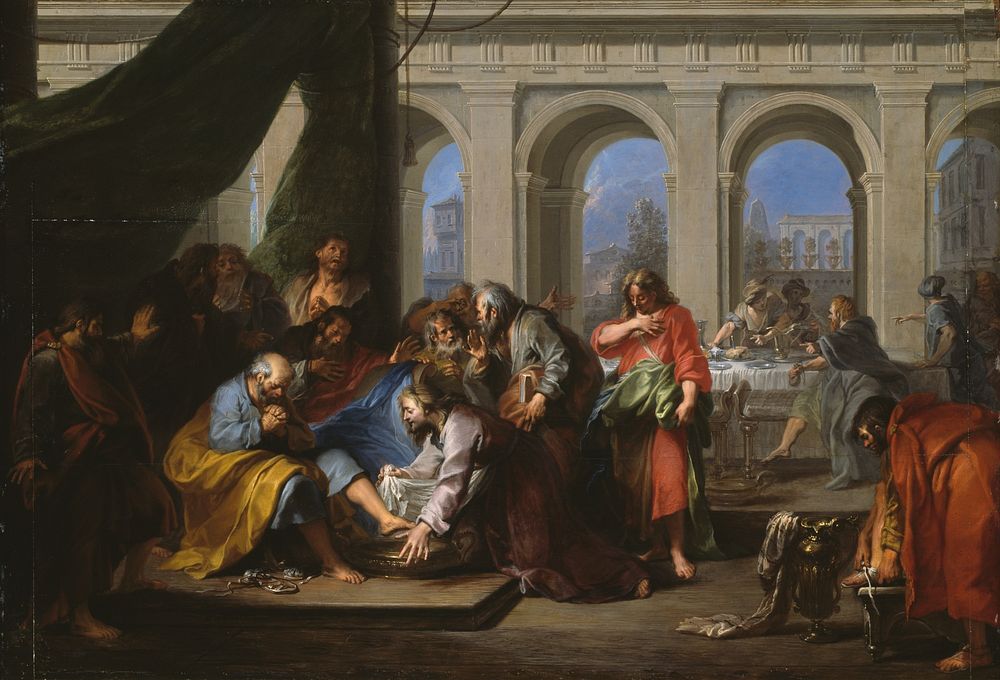 Christ Washing the Feet of His Disciples by Nicolas Bertin
