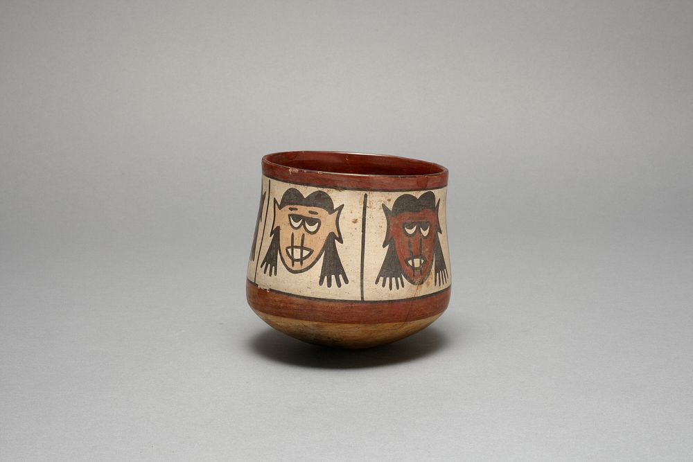 Jar with Repeating Depiction of Trophy Heads by Nazca