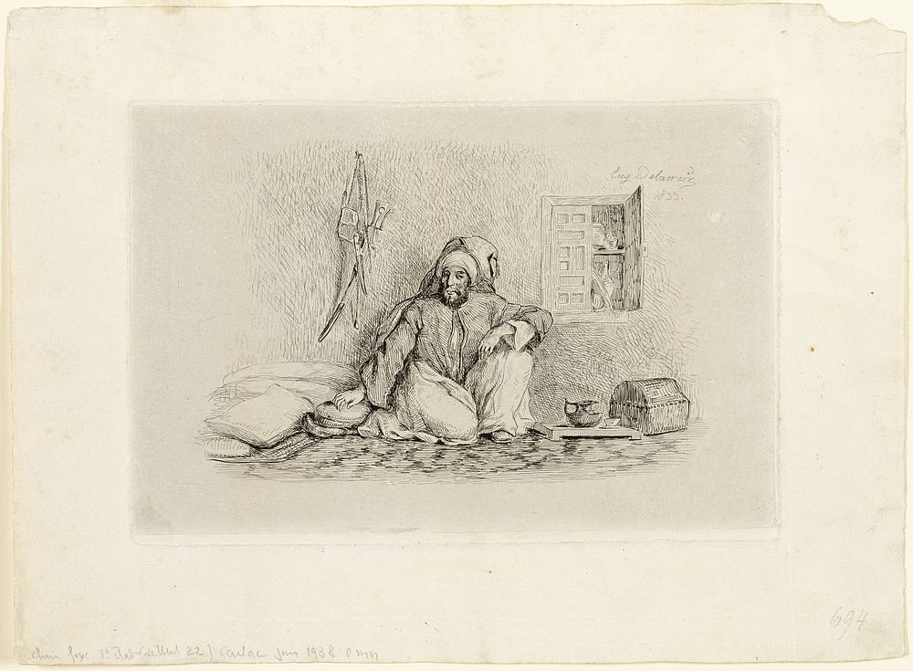 Chief Mohammed-Ben-Abou by Eugène Delacroix