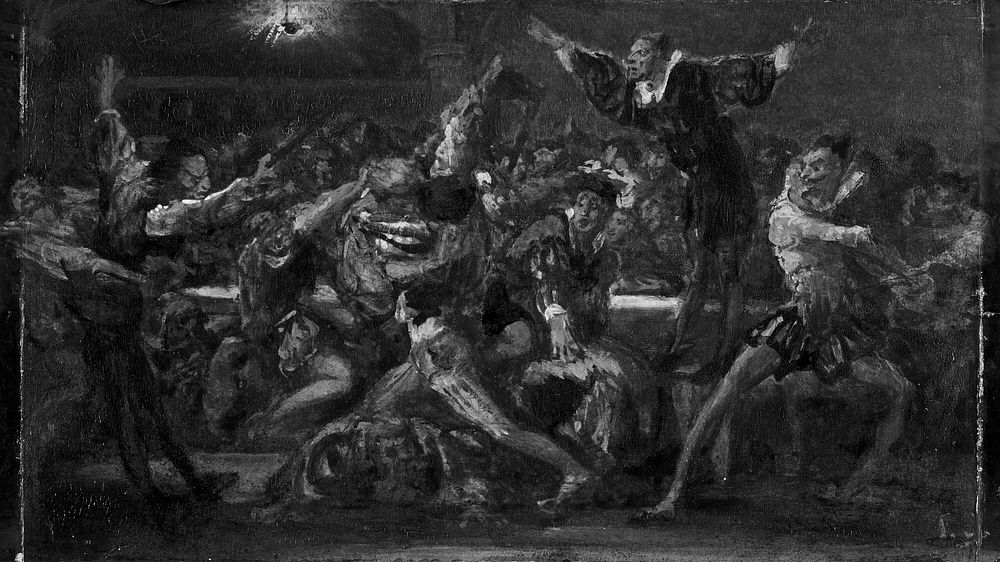 The Carousal (Scene from Faust?) by French School