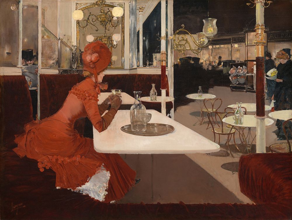 In the Café by Fernand Lungren