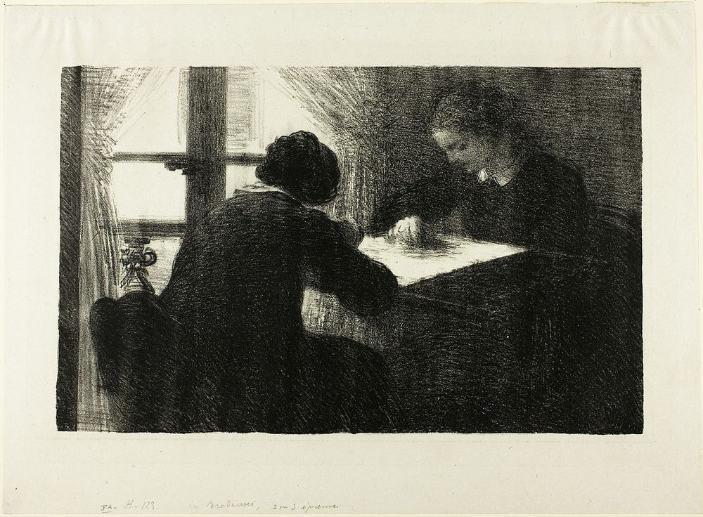 The Embroiderers, second plate by Henri Fantin-Latour