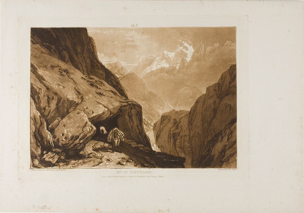 Mount Saint Gothard, plate 9 from Liber Studiorum by Joseph Mallord William Turner