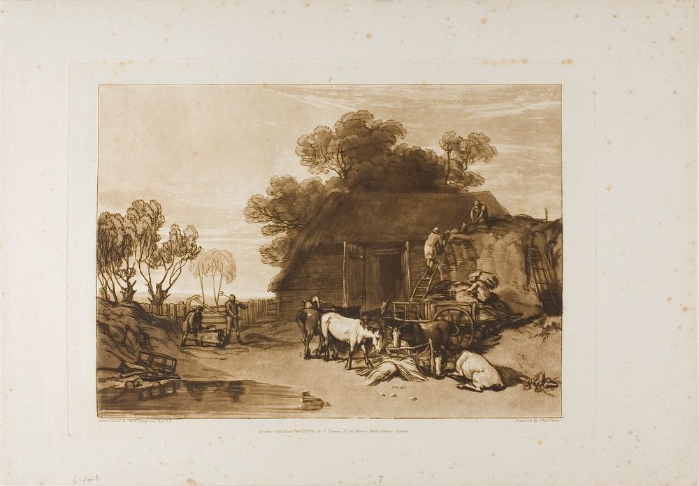 The Straw Yard, plate 7 from Liber Studiorum by Joseph Mallord William Turner