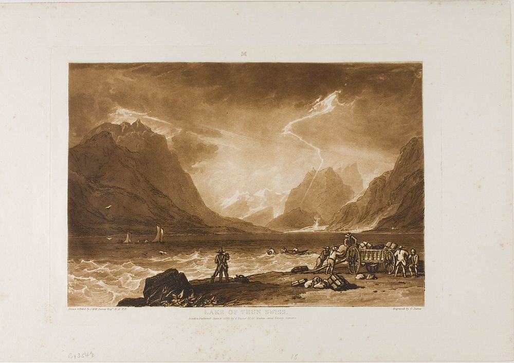 Lake of Thun, plate 15 from Liber Studiorum by Joseph Mallord William Turner