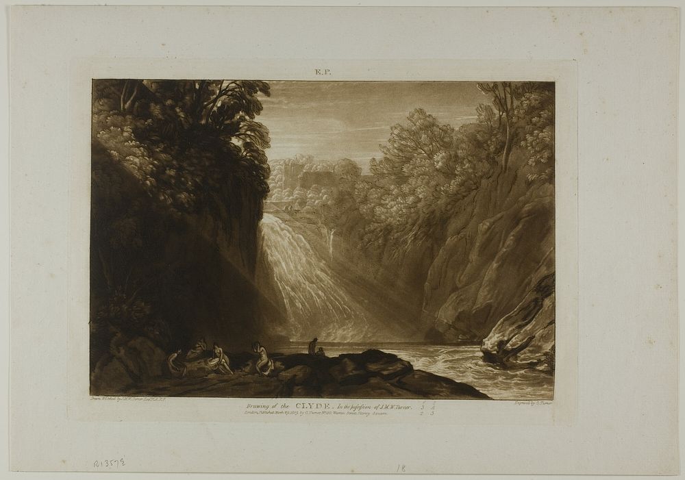 The Fall of the Clyde, plate 18 from Liber Studiorum by Joseph Mallord William Turner