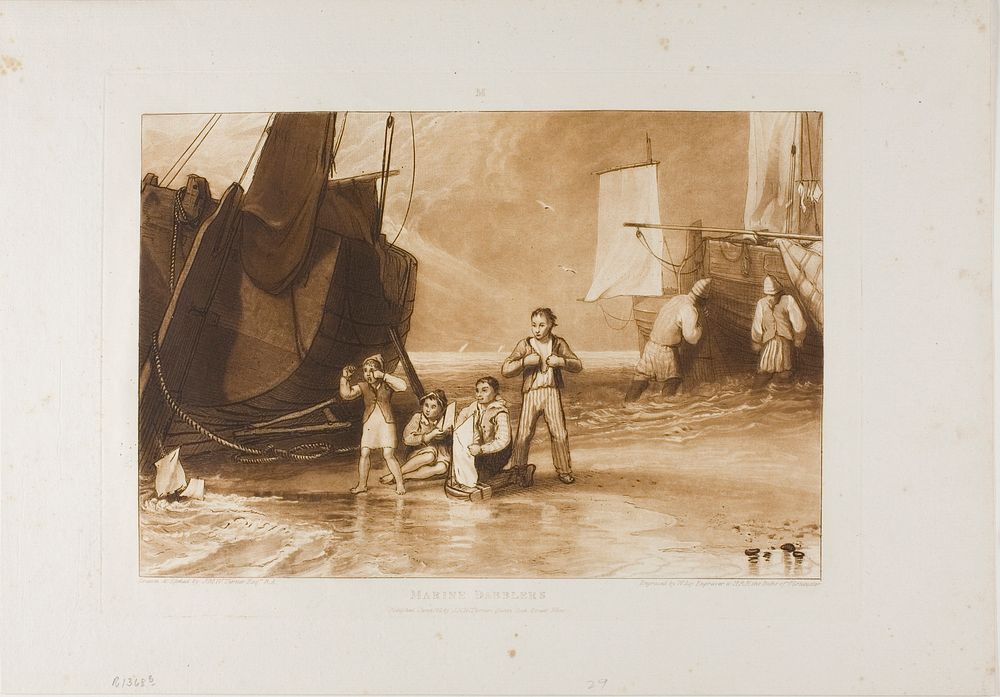 Marine Dabblers, plate 29 from Liber Studiorum by Joseph Mallord William Turner