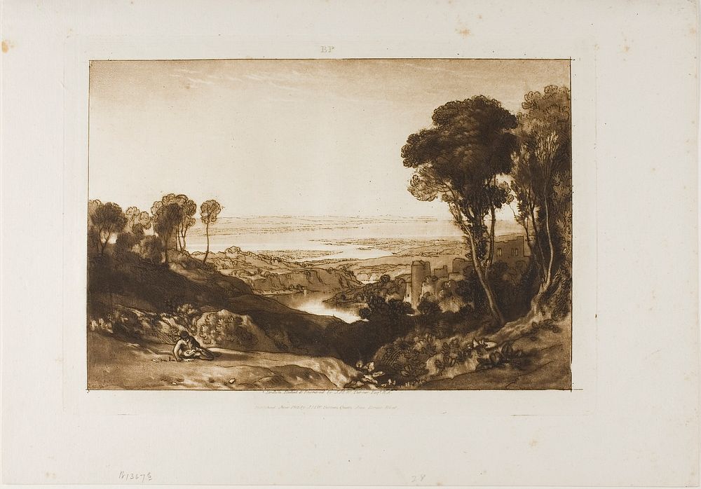 Junction of Severn and Wye, plate 28 from Liber Studiorum by Joseph Mallord William Turner