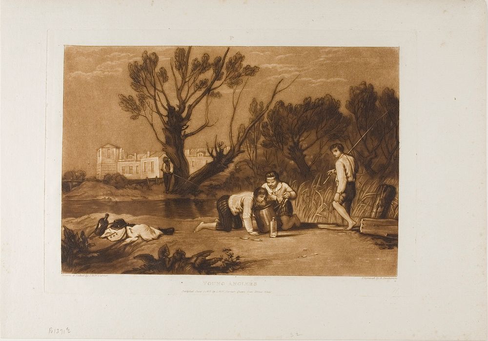 Young Anglers, plate 32 from Liber Studiorum by Joseph Mallord William Turner