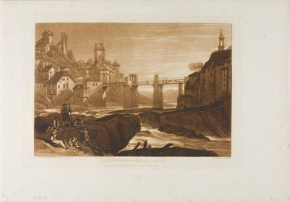 Lauffenbourgh on the Rhine, plate 31 from Liber Studiorum by Joseph Mallord William Turner