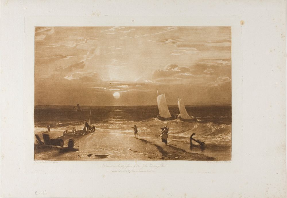 The Midmay Sea-Piece, plate 40 from LIber Studiorum by Joseph Mallord William Turner