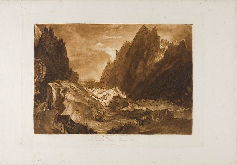 Mer de Glace, plate 50 from Liber Studiorum by Joseph Mallord William Turner