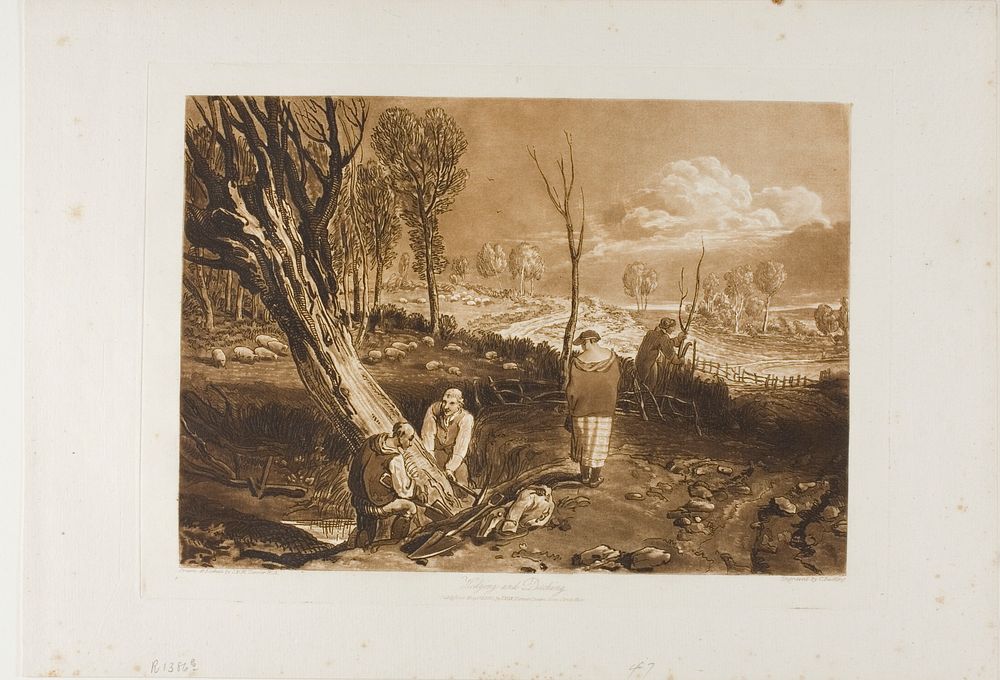 Hedging and Ditching, plate 47 from Liber Studiorum by Joseph Mallord William Turner