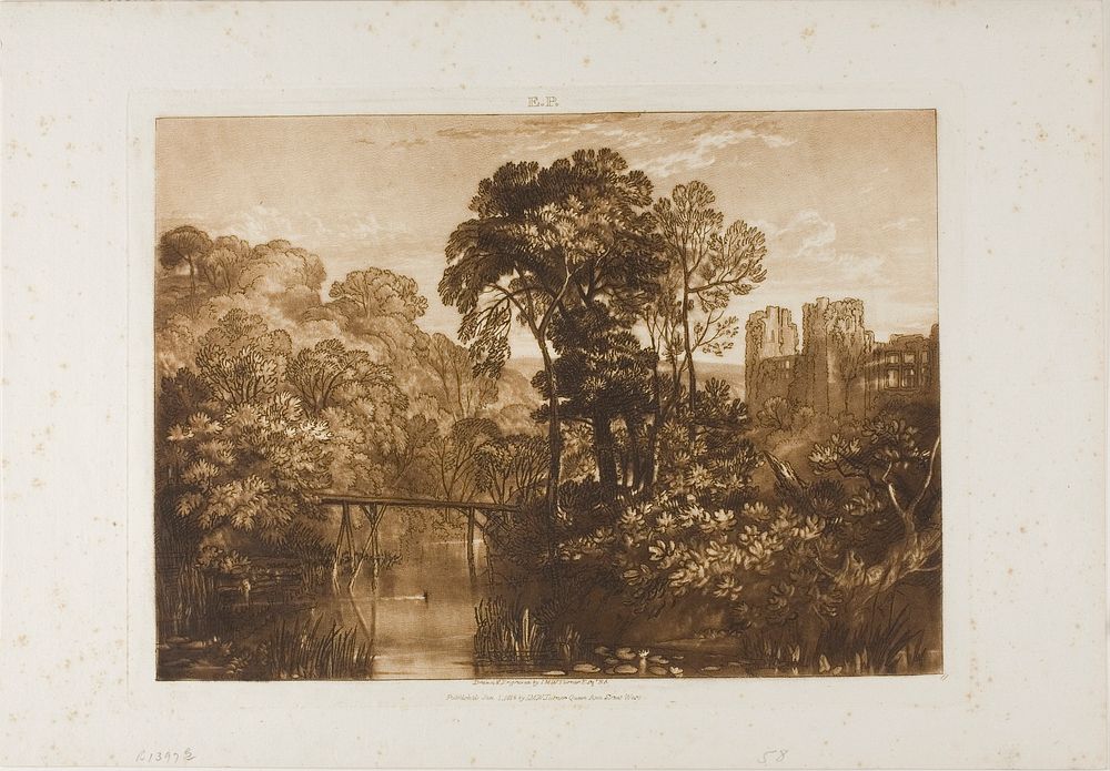 Berry Pomeroy Castle, plate 58 from Liber Studiorum by Joseph Mallord William Turner