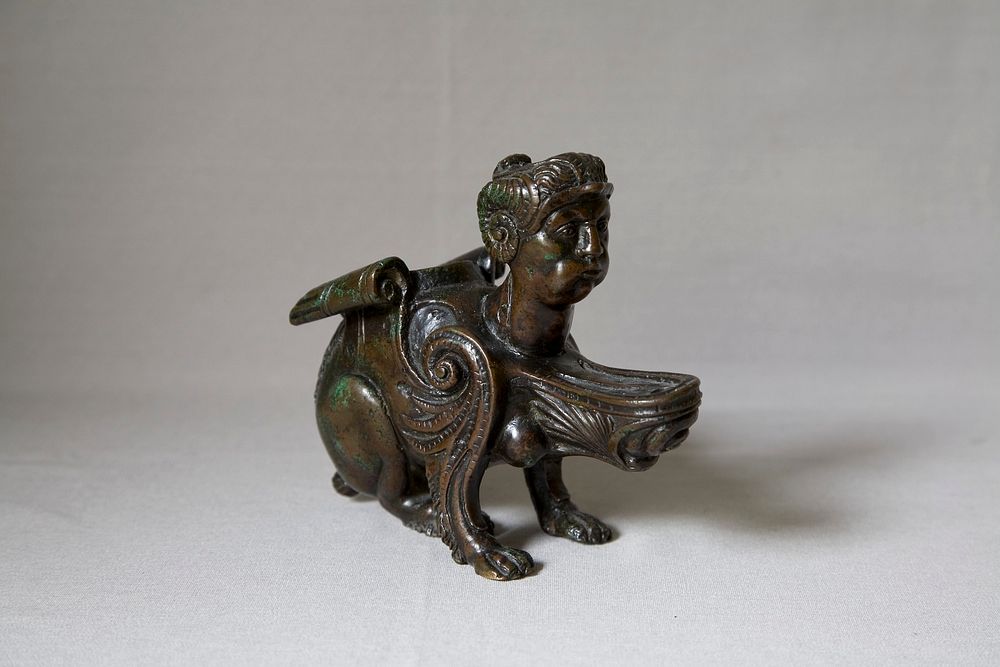Oil Lamp in the Form of a Sphinx by Workshop of Andrea Riccio