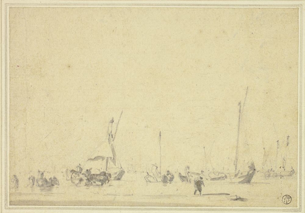 Boats at Anchor by Willem van de Velde, II