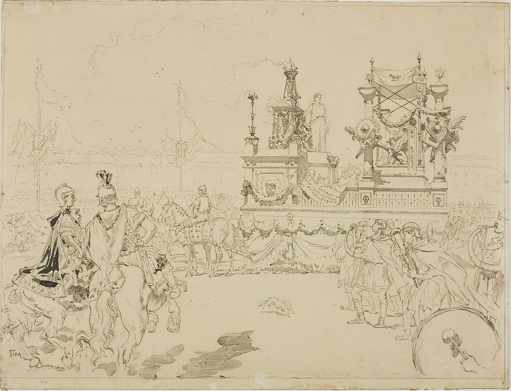 Scene from the Fêtes de Rennes by Daniel Urrabieta Vierge