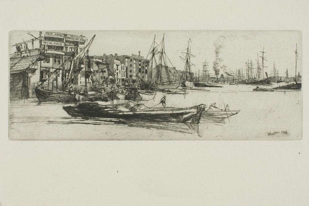 Thames Warehouses by James McNeill Whistler