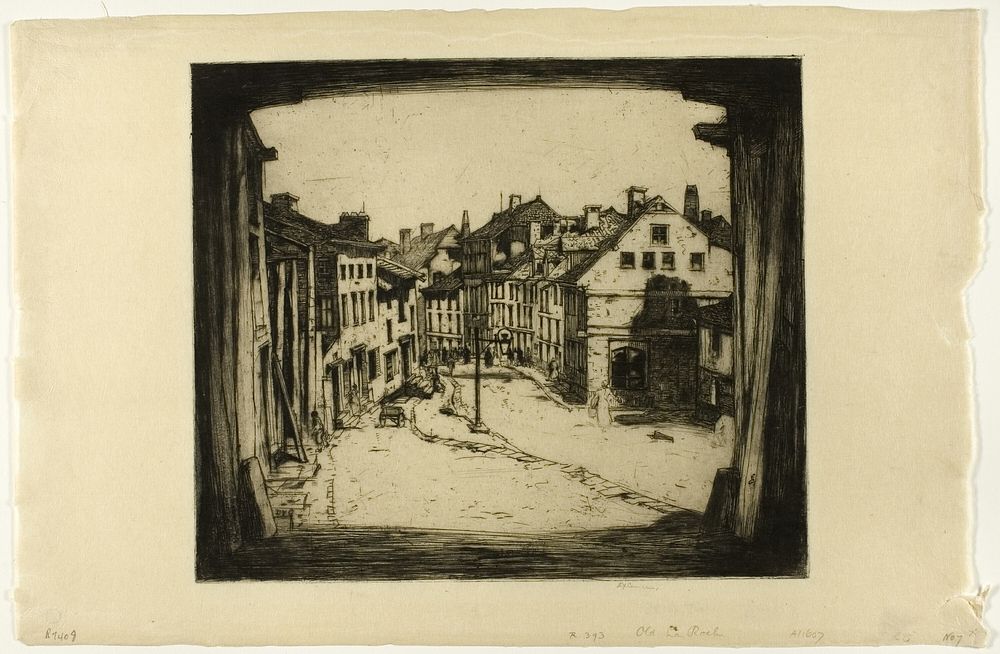 Old La Roche, plate seven from the Belgian Set by David Young Cameron