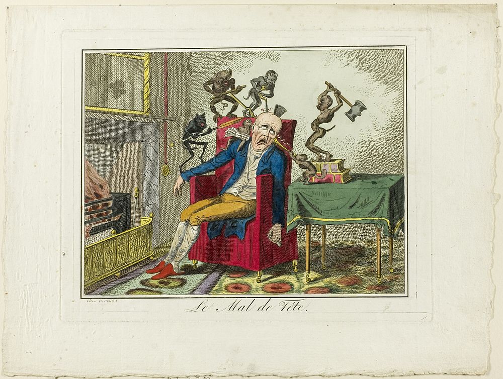 The Headache by George Cruikshank