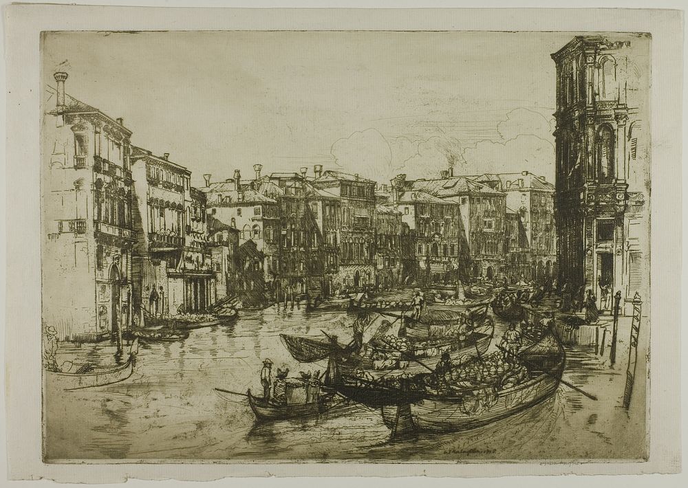 The Market, Venice by Donald Shaw MacLaughlan