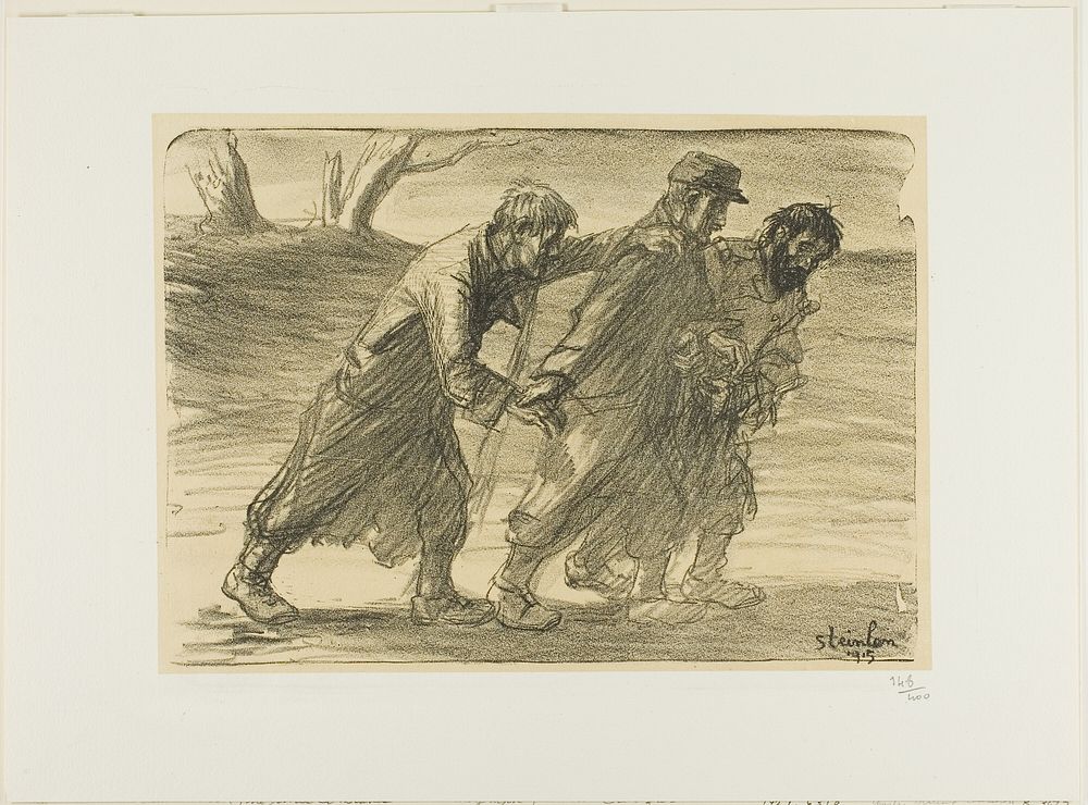 Three Comrades, plate five from Actualités by Théophile-Alexandre Pierre Steinlen