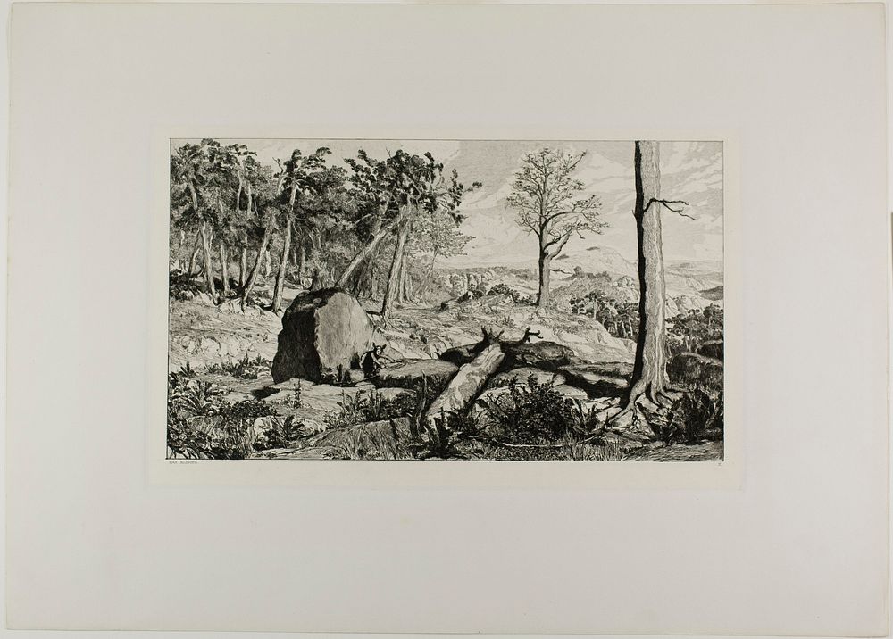 Simplicius in the Solitude of the Forest, plate ten from Intermezzos by Max Klinger