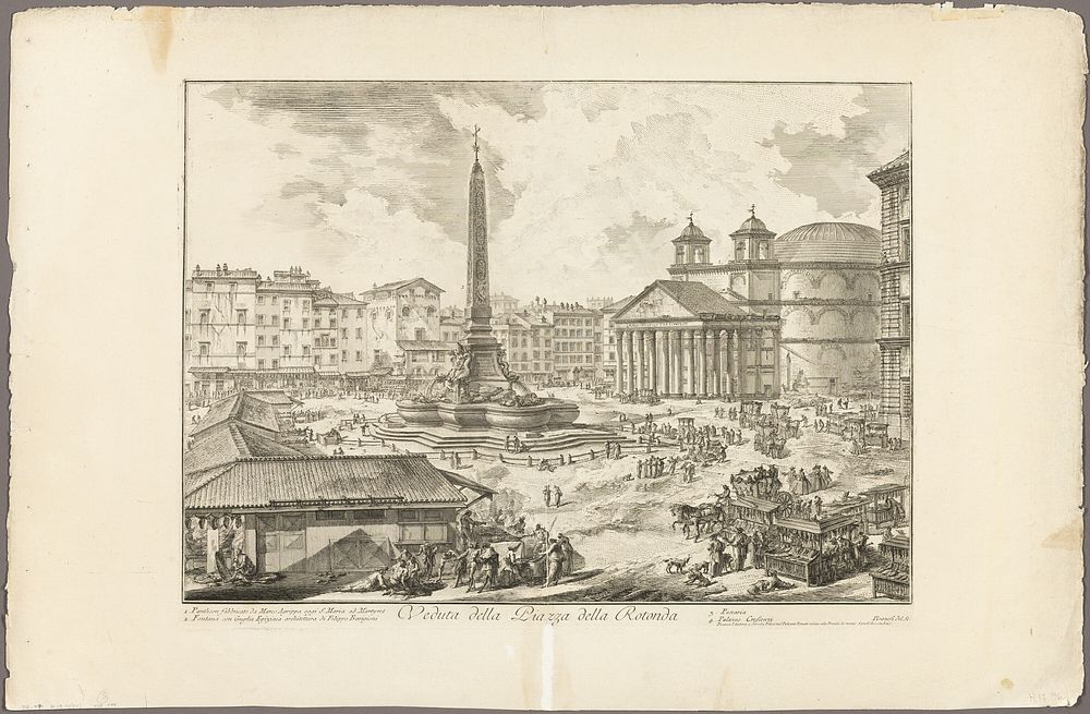 View of the Piazza della Rotonda, from Views of Rome by Giovanni Battista Piranesi