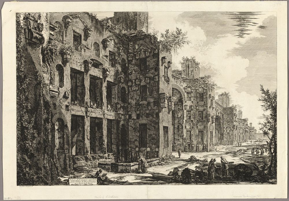 View of Visible Remains of the Baths of Diocletian at S. Maria degli Angeli, from Views of Rome by Giovanni Battista Piranesi