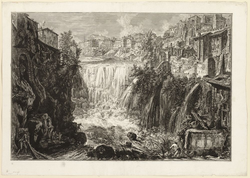View of the Grand Cascade at Tivoli, from Views of Rome by Giovanni Battista Piranesi
