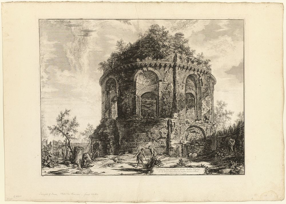 View of the So-Called Tempio della Tosse (Temple of the Cough) on the Via Tiburtina a mile from Tivoli, from Views of Rome…