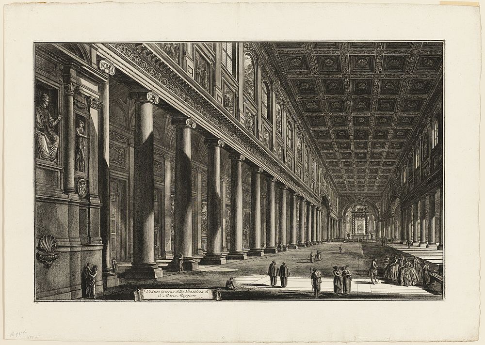 Interior view of the Basilica of S. Maria Maggiore, from Views of Rome by Giovanni Battista Piranesi