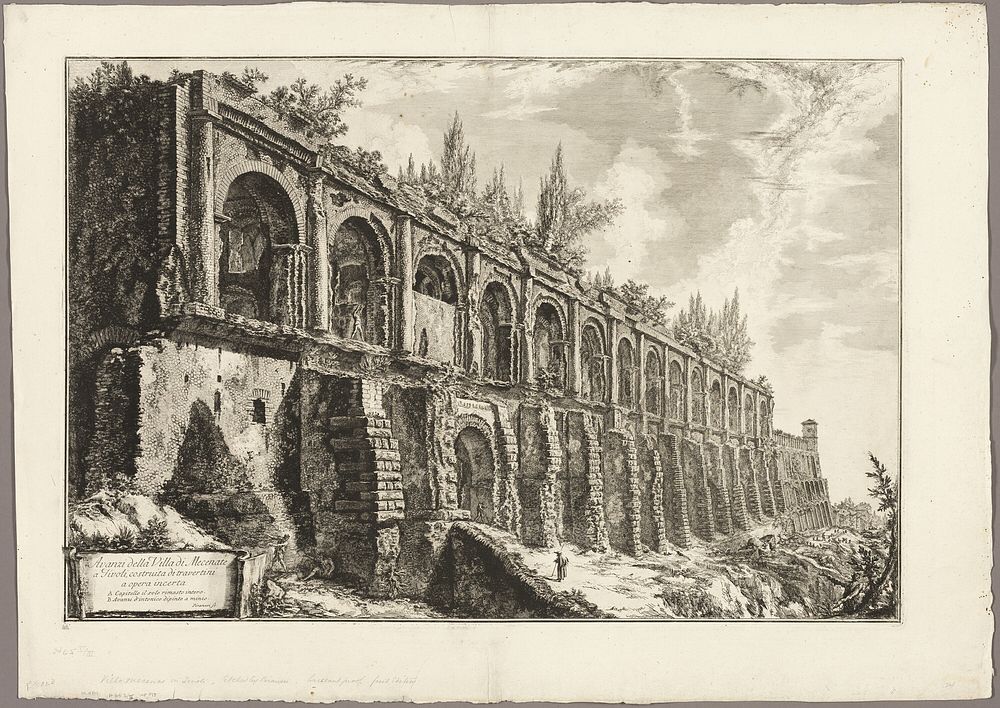 Remains of the Villa of Maecenas at Tivoli, from Views of Rome by Giovanni Battista Piranesi