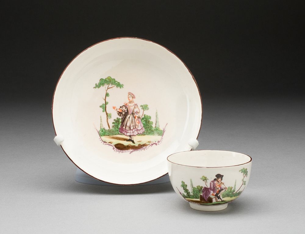 Tea Bowl and Saucer by Weesp Porcelain Factory