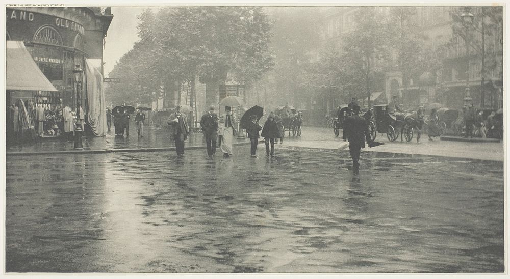 A Wet Day on the Boulevard, Paris by Alfred Stieglitz