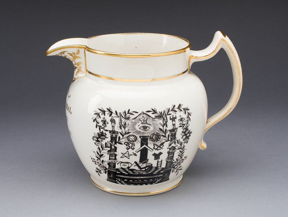 Jug with Masonic Iconography by Spode Limited (Manufacturer)