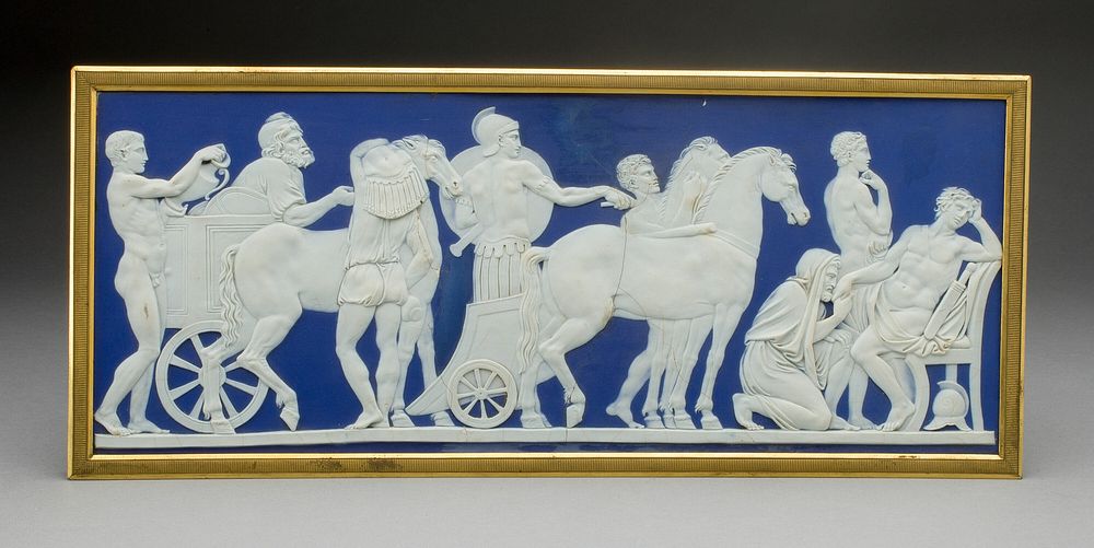 Plaque with Priam and Achilles by Wedgwood Manufactory (Manufacturer)