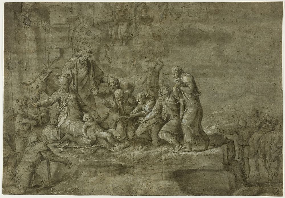 Adoration of the Shepherds by Polidoro da Caravaggio