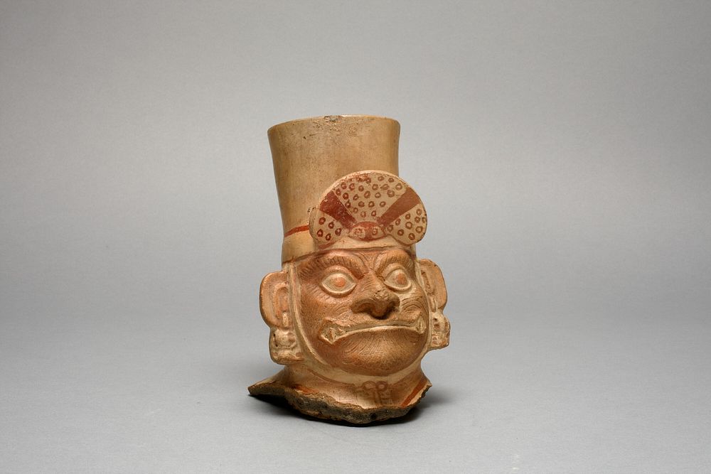 Fragment of Figural Jar in the Form of a Figure, Possibly Ai-Apec by Moche