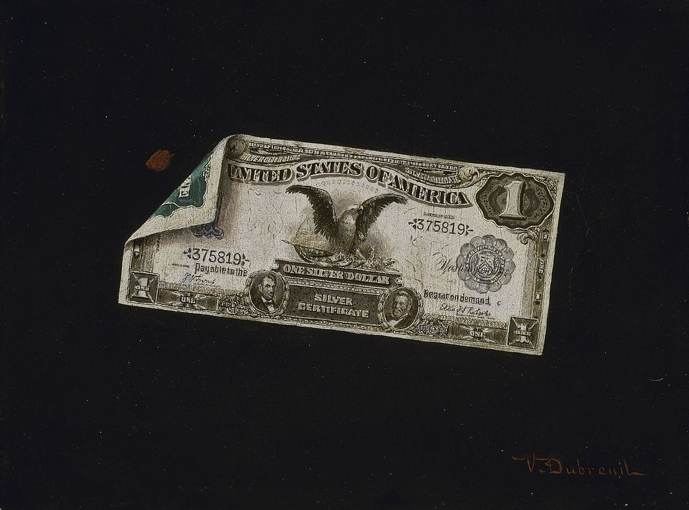 One Dollar Silver Certificate by Victor Dubreuil
