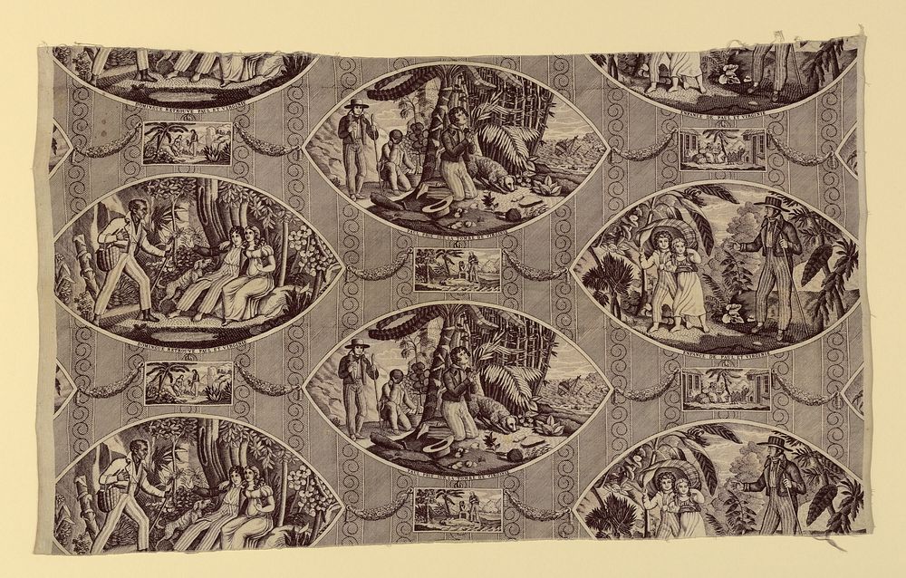 “Paul and Virginie” Furnishing Fabric, Paul et Virginie, Paul and Virginie by Tony Johannot (Engraver)