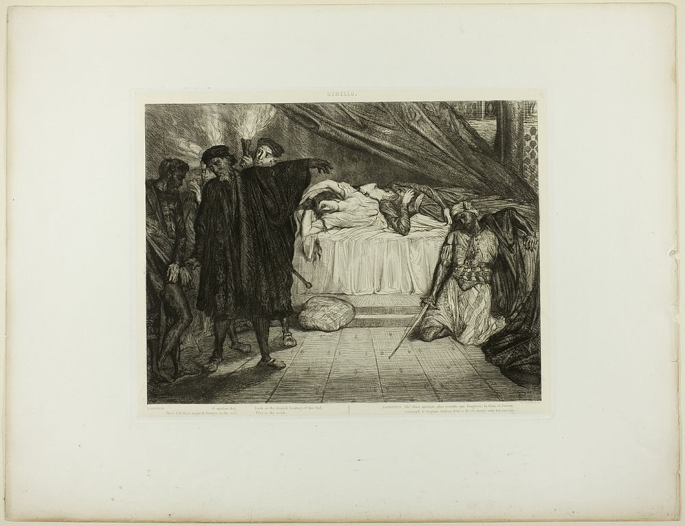 O Spartan dog, plate fifteen from Othello by Théodore Chassériau