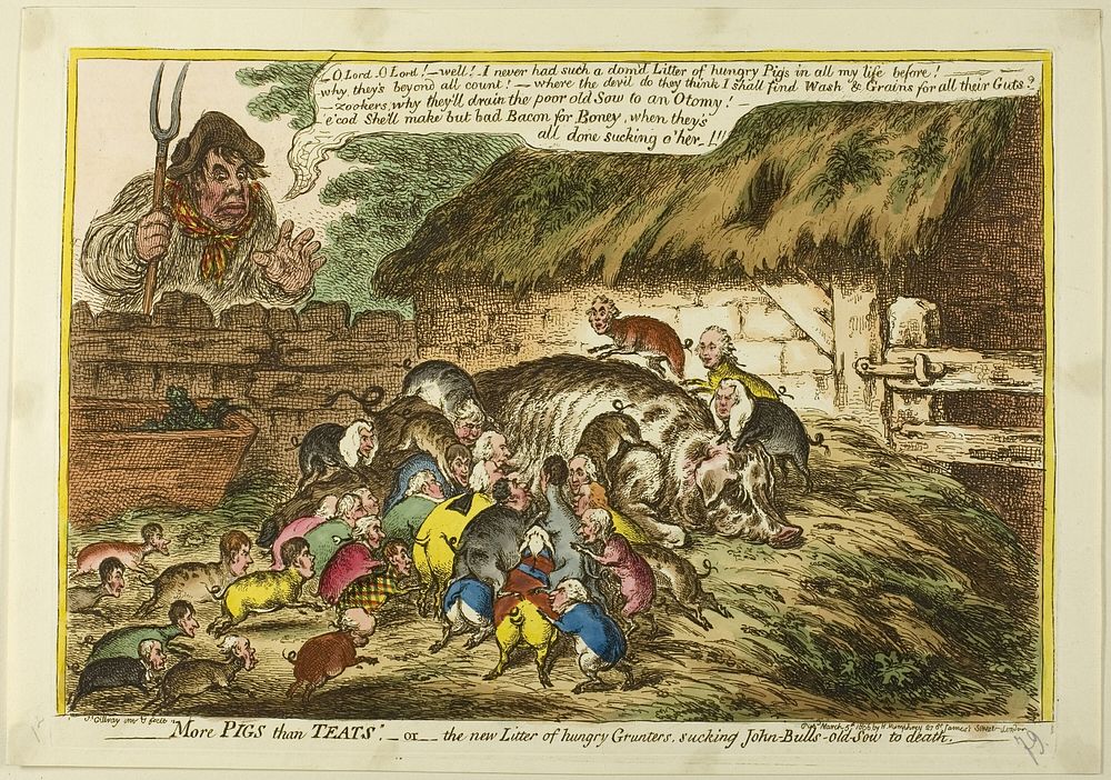 More Pigs Than Teats by James Gillray