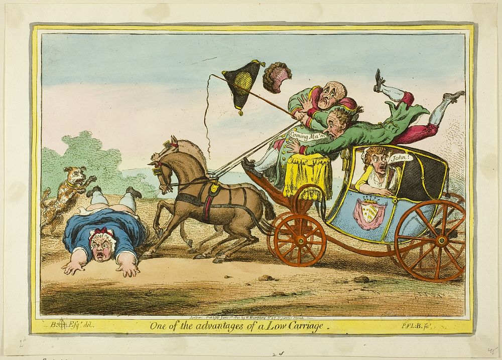 One of the Advantages of a Low Carriage by James Gillray
